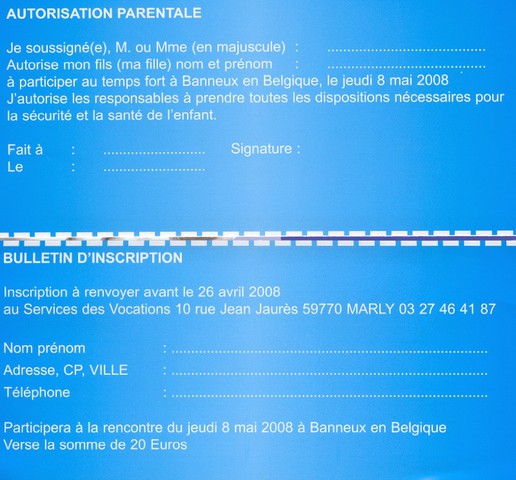 Inscriptions JDC 2008