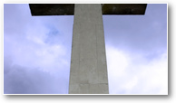 concrete Cross on top of bear island in county Cor